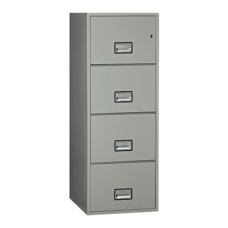 Phoenix Safe International Phoenix Safe Vertical 25" 4-Drawer Legal Fire and Water Resistant File Cabinet, Lt Gray - LGL4W25LG